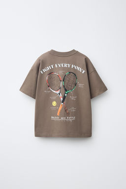 CAMISETA ESTAMPADA TENIS / Marr?n / Topo - Zara фото 3