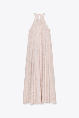 HALTER FRAYED MIDI DRESS - Zara фото 15