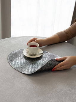 Набор салфеток сервировочных 45x32, 2 шт черный ПВХ - Denastia фото 3