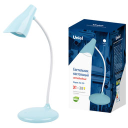 TLD-559 Blue/LED/280Lm/5000K/Dimmer Светильник настольный, 3W. Сенсорный выключатель. Голубой. ТМ Uniel - Volpe фото 10