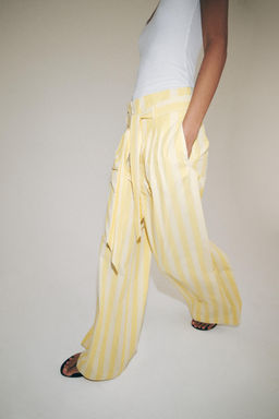 PANTAL?N PIJAMERO RAYAS ZW COLLECTION / Amarillo - Zara фото 2