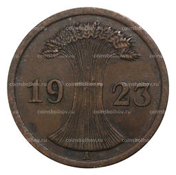 Монета 2 рентенпфеннига 1923 года А Германия