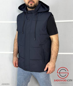 Жилетка мужская с капюшоном