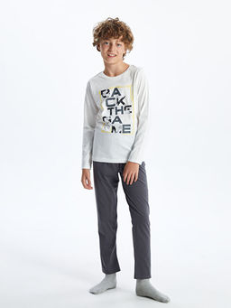 Bisiklet Yaka Erkek ?ocuk Pijama Tak?m?