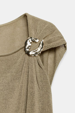 TOP PUNTO FORNITURA / Camel oscuro - Zara фото 10