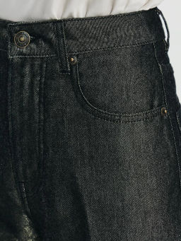 Джинсы зауженные PIPE-STRAIGHT с высокой посадкой с люрексовой нитью / Zarina