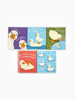 Цена за 3 шт. Тетрадь в клетку, 48 л., А5, на скрепке, блок №2 Гуси МИКС