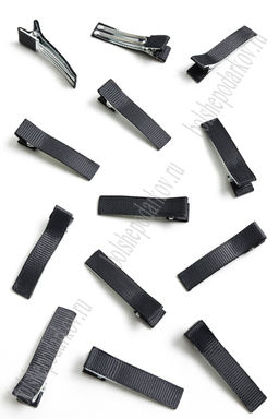 Зажим 5 см, с репсовой лентой (20 шт) SF-1258, графитовый №242