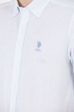 U. S. Polo Assn Мужская белая рубашка с длинным рукавом - U.s. polo assn фото 7