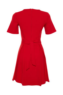 K?rm?z? Kusakl? Belden Ac?lan Mini Dokuma Elbise TWOSS24EL00504 - Trendyolmilla фото 8