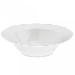 "Совершенство" Миска фарфоровая д155мм h42мм, 270мл, белый, рельефный декор, волнистый край (Китай)