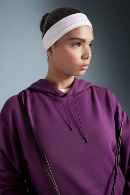 DeFactoFit Oversize толстовка широкого кроя премиум-класса с капюшоном и карманами-кенгуру для спортсменов  фото 4