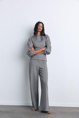 FITTED INTERLOCK SWEATSHIRT - Zara фото 3