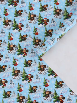 Цена за 10 шт. Бумага упаковочная глянцевая "С Новым годом", 70 х 100 см