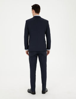 Lacivert Extra Slim Fit Tak_m Elbise