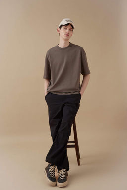 Футболка Oversize с круглым вырезом и короткими рукавами - Defacto фото 2