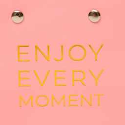 Цена за 10 шт. Сумка для цветов розовая Enjoy Every moment влагостойкая 12?12 - 8?8 - 12.5 см