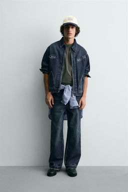 RELAXED FIT JEANS WITH FORD PATCH