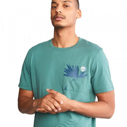Мужская футболка Timberland TFO SS Seasonal Pocket Print Tee (Reg) зеленая  фото 5