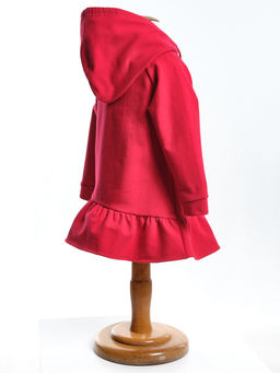 Платье с капюшоном для малышей UD 6718 красный - Mini maxi фото 2