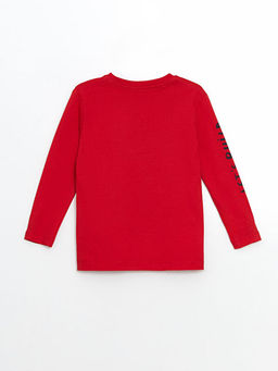 Bisiklet Yaka Bask?l? Erkek ?ocuk Ti??rt