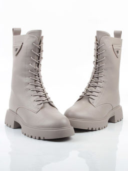 04-PAM366-3Z GRAY Ботинки зимние женские (натуральная кожа, 100% шерсть)