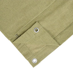 Брезент огнеупорный, 4×2 м, плотность 400 г/м², люверсы шаг 1 м, зелёный