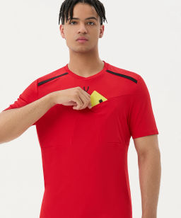 Футболка судейская JOGEL DIVISION PerFormDRY Referee Tee, красный  фото 8
