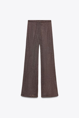 METALLIC THREAD PALAZZO TROUSERS - Zara фото 14