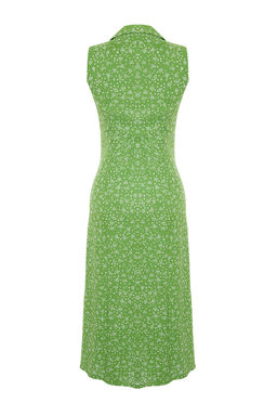 TRENDYOLMILLA K?rm?z? Cicekli Viskon Midi Dokuma Elbise TWOSS24EL00515  фото 8