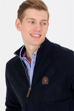 Мужской темно-синий трикотажный кардиган Неожиданная скидка в корзине - U.s. polo assn фото 2