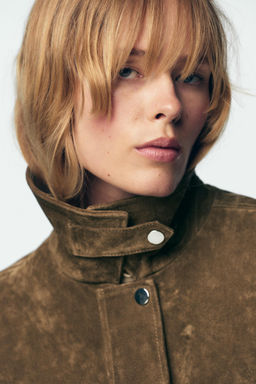 100% LEATHER BOMBER JACKET