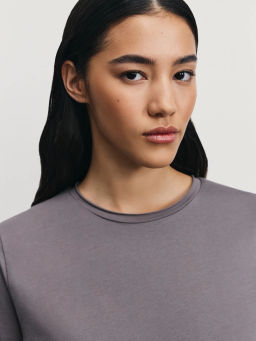 Хлопковая футболка прямого кроя / Zarina  фото 6