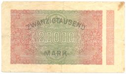 20000 марок 1923 года Германия