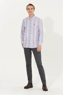 U. S. Polo Assn Мужская серая рубашка с длинным рукавом - U.s. polo assn фото 9