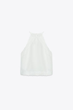 HALTER TOP WITH CROCHET DETAIL - Zara фото 10