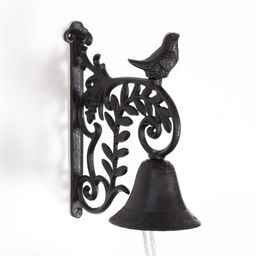 Колокол сувенирный чугун Птица и веточка с листьями - Simaland фото 2