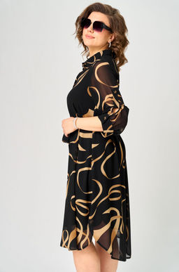 Платье EVA GRANT 7046 принт ленты