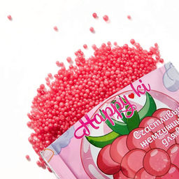 Соль д/ванн жемчуг 75гр "Happyki" Малиновое варенье