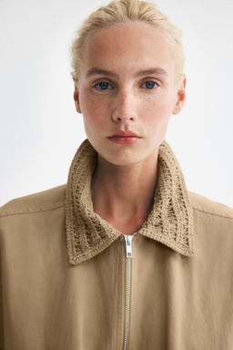 Cazadora bomber en mezcla de lino - H&m фото 2