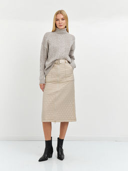 юбка стеганая длины миди на молнии - Glenfield фото 2