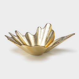 Ваза для фруктов «Рени», 28.5×26.5×7 см, стекло, золотистая