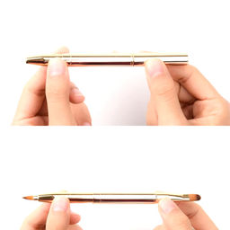 Nail Art Двусторонняя кисть для нанесения точечного макияжа губ, золотистый фото 6