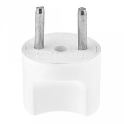 Переходник 16А 4,5х3,5х3см, круглой формы, с тремя отверстиями, пластик/металл, белый (Россия)