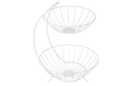 Корзина для фруктов 28*26,5*35,5 см Белая двухъярусная - Elan gallery фото 4