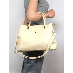 Сумка женская искусственная кожа ADEL-255/1в. 2отдел. плеч/ремень, бежевый 260442 - Adelia фото 5