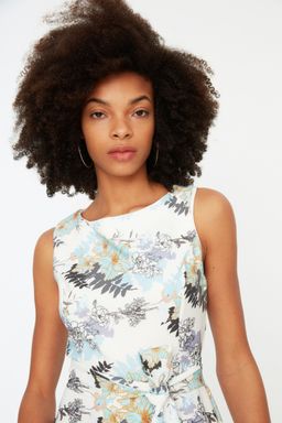 Cok Renkli Kusakl? Belden Ac?lan Mini Dokuma Elbise TWOSS20EL0750 - Trendyolmilla фото 3