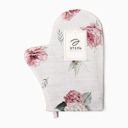 Варежка-прихватка Этель Bloom 20?27 см, 100% хлопок, 210 г/м?