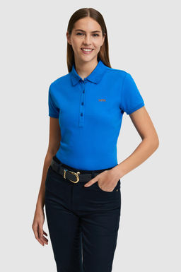 Kad_n Kobalt Polo Yaka Basic Ti__rt