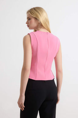 Pembe Fiyonk Detayl? Dokuma Bluz TWOSS26BZ00410